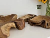 45cm Huge Heavy Charcuterie Platter Cheese Board Wooden Fruit Bowl