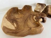 45cm Huge Heavy Charcuterie Platter Cheese Board Wooden Fruit Bowl