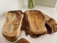 45cm Huge Heavy Charcuterie Platter Cheese Board Wooden Fruit Bowl