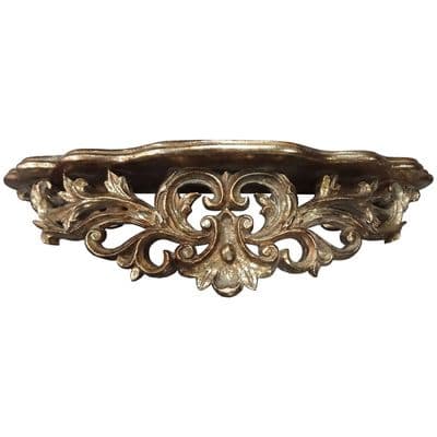 47cm Shelf Corbel Wall Decoration Distressed Gold French Baroque Style