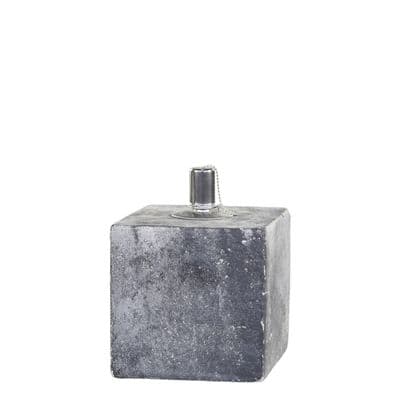 4kg Square Oil Lamp Concrete Stainless Steel Wick Burner Ball Garden Outdoor