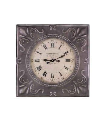 60cm Grand Hotel Zinc Wall Clock - French Paris Style w/ Roman Numerals