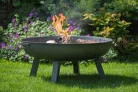75cm Large Cast Iron Metal Firepit Fire Pit on Legs Garden Heating Gift
