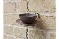 95cm Teapot Rain Chain Buckets Garden Water Rain Collector Brown Aged Metal