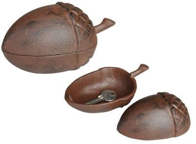 Acorn Key Keeper - Cast Iron - Garden Outdoor -  6.9cm