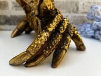 Aged Gold Drunken Crab Wine Bottle Holder Rack - Novelty Fun Freestanding Gift