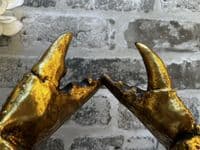 Aged Gold Drunken Crab Wine Bottle Holder Rack - Novelty Fun Freestanding Gift