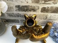 Aged Gold Drunken Lobster Wine Bottle Holder Rack Novelty Fun Freestanding Gift