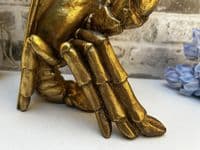 Aged Gold Drunken Lobster Wine Bottle Holder Rack Novelty Fun Freestanding Gift