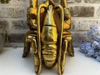 Aged Gold Drunken Lobster Wine Bottle Holder Rack Novelty Fun Freestanding Gift