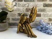 Aged Gold Drunken Lobster Wine Bottle Holder Rack Novelty Fun Freestanding Gift