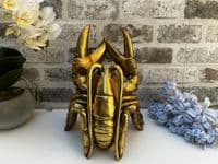Aged Gold Drunken Lobster Wine Bottle Holder Rack Novelty Fun Freestanding Gift