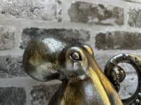 Aged Silver Octopus Wine Bottle Holder Rack - Novelty Fun Freestanding Gift