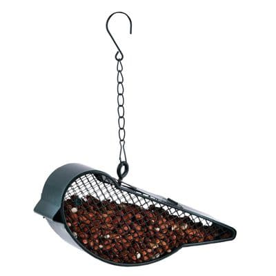 Bird Shaped Hanging Mesh Wire Bird Nut Feeder Garden Wildlife