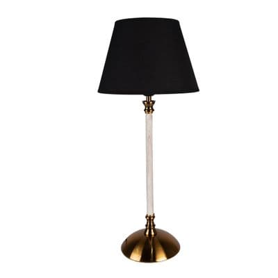 Black & Gold Table Bedside Lamp Light - Contemporary Design - E27 60w - H53cm