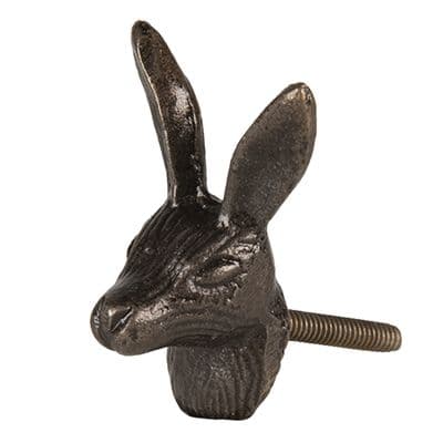 Bronze Effect Brown Rabbit Head Metal Drawer Draw Knob Handle