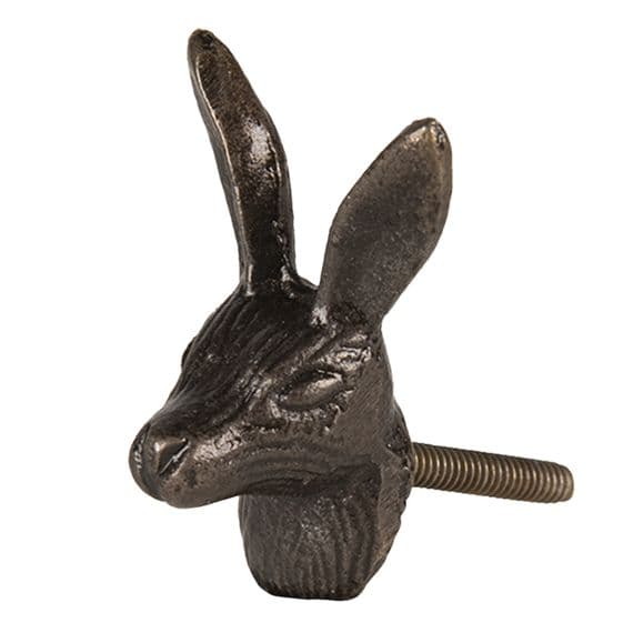 Bronze Effect Brown Rabbit Head Metal Drawer Draw Knob Handle