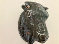 Cast Iron Cow Hook Hanger - Wall Mounted - Distressed Black Metal