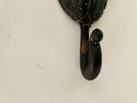 Cast Iron Cow Hook Hanger - Wall Mounted - Distressed Black Metal