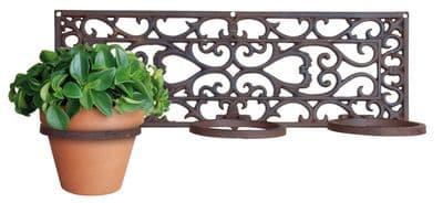 Cast Iron Flowerpot Holder for Flower Pots Wall Mounted Ornate