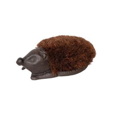 Cast Iron Hedgehog Garden Porch Boot Brush Cleaner Scraper Gift w/ Bristles