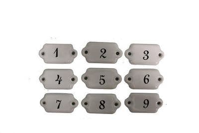 Ceramic White Classic French Numeral