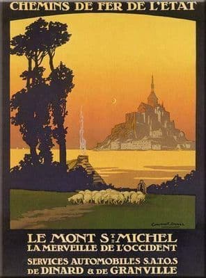 Chic Style Vintage Mont St Michel French Metal Wall Sign Plaque 15x20cm
