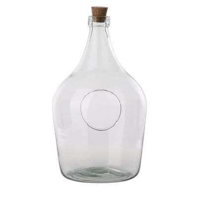 Clear Open Terrarium Bottle 5 litre Recycled Glass Indoor Garden
