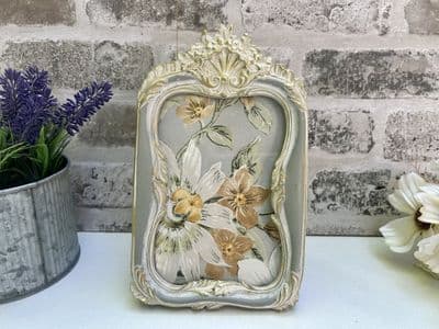 Crested Aged Grey Gold Photo Frame Freestanding Wall Mount - 6x4