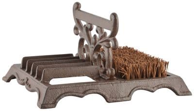 Decorative Boot Brush & Scraper Cast Iron Shoe Cleaner