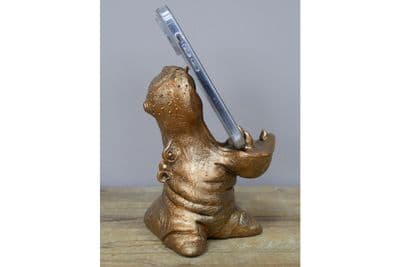 Distressed Gold Mobile Phone Holder - Novelty Fun Desktop Accessory Gift
