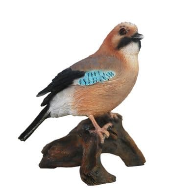 Eurasian Jay Ornament Figurine Home Garden Bird Statue 16cm