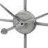 Feature Piece Large Shabby Chic Nickel Skeleton Wall Clock 80cm Silver