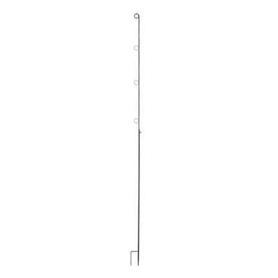 Festoon Light Holder Pole Garden Outdoor Stake Black Steel 277cm