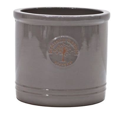 Fossil Grey Heritage Cylinder Garden Ceramic Planter Plant Flower Pot FrostProof