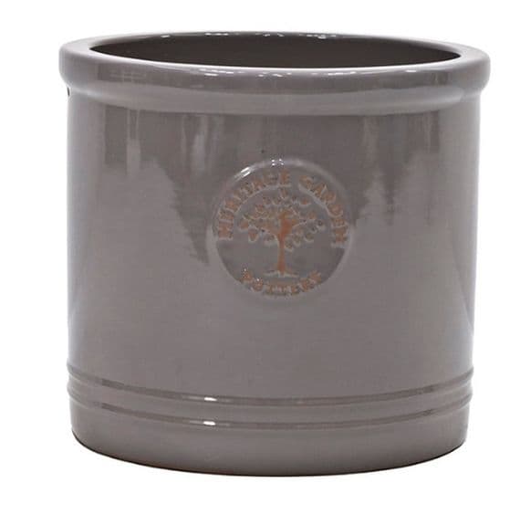 Fossil Grey Heritage Cylinder Garden Ceramic Planter Plant Flower Pot FrostProof