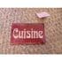 French Red Mini Plaques Signs Cuisine, Chambre, Salle de Bain, Toilettes