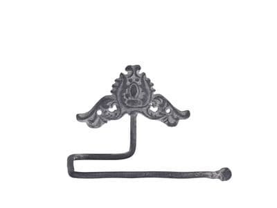 French Shabby Chic Grey Toilet Roll Holder Wall Mounted Iron Metal