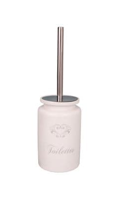 French Shabby Vintage Chic Ceramic Toilettes Toilet Brush Freestanding