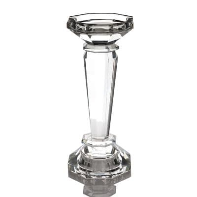Glass Crystal Candle Holder Table Decor 19cm
