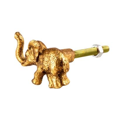 Gold Elephant Metal Pewter Cupboard Drawer Knob Door Handle