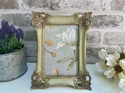 Gold Green Regency Photo Frame Freestanding Wall Mount - 6x4