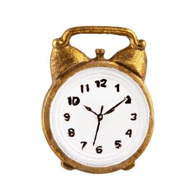 Gold Metal Alarm Clock Cupboard Drawer Knob Door Handle