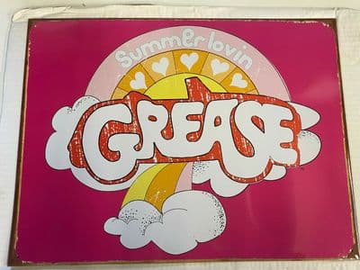 Grease summer lovin 30 x 40cm Metal Steel Sign Plaque - Pre Drilled