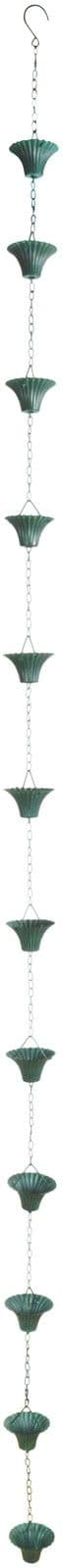 Green Rain Chain Verdigris Iron Garden Outdoor Decor 259cm