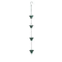 Green Rain Chain Verdigris Iron Garden Outdoor Decor 259cm