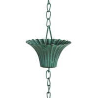 Green Rain Chain Verdigris Iron Garden Outdoor Decor 259cm