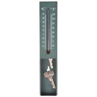 Green Wall Thermometer and Key Keeper Garden Home 16cm