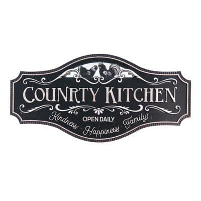 Huge 60cm Iron Wall Sign Country Kitchen Metal Plaque Embossed Heavy