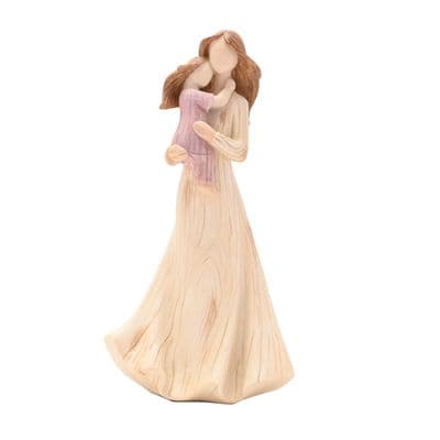 Mother & Daughter Figurine Mum Girl Child Ornament Gift 24cm